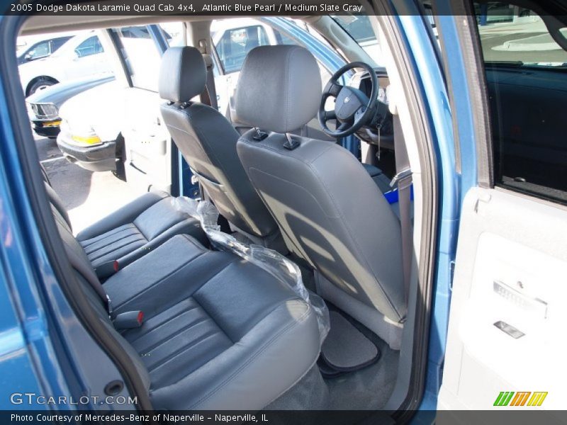 Atlantic Blue Pearl / Medium Slate Gray 2005 Dodge Dakota Laramie Quad Cab 4x4