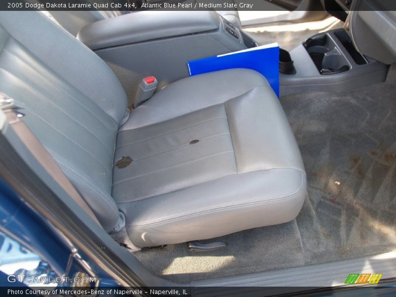 Atlantic Blue Pearl / Medium Slate Gray 2005 Dodge Dakota Laramie Quad Cab 4x4