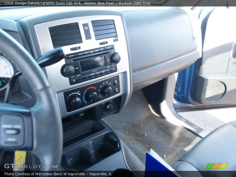 Atlantic Blue Pearl / Medium Slate Gray 2005 Dodge Dakota Laramie Quad Cab 4x4