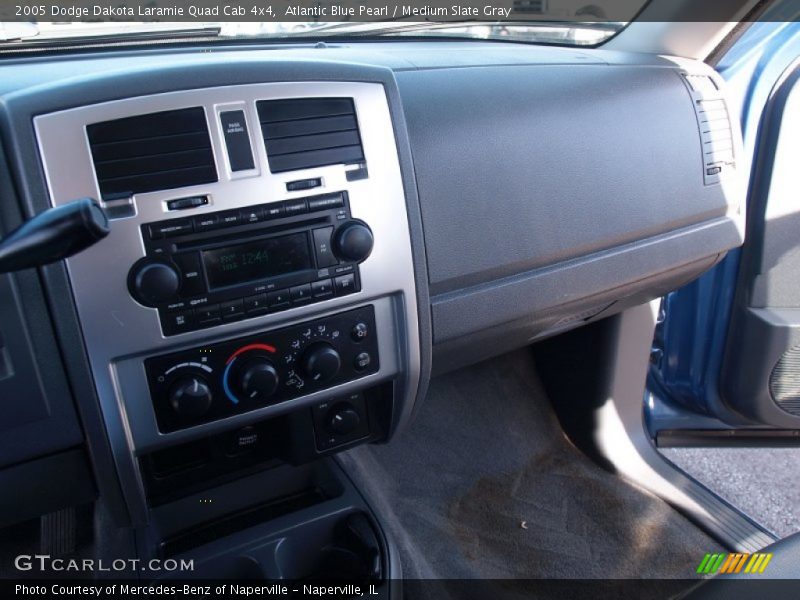 Atlantic Blue Pearl / Medium Slate Gray 2005 Dodge Dakota Laramie Quad Cab 4x4