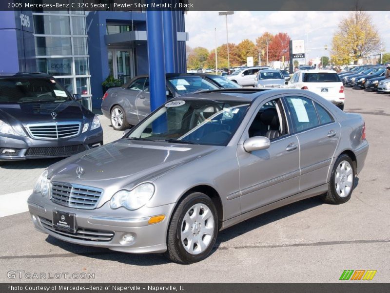 Pewter Silver Metallic / Black 2005 Mercedes-Benz C 320 Sedan