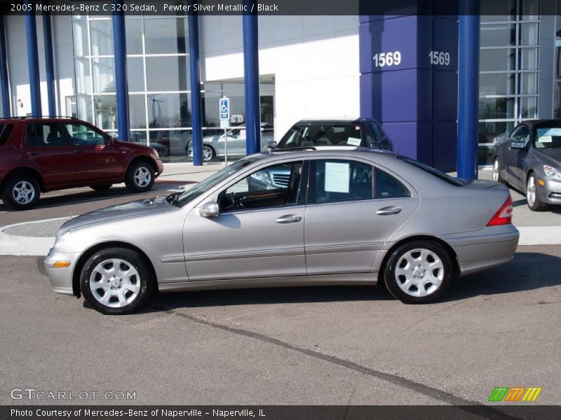 Pewter Silver Metallic / Black 2005 Mercedes-Benz C 320 Sedan
