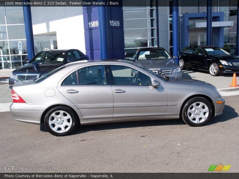 Pewter Silver Metallic / Black 2005 Mercedes-Benz C 320 Sedan
