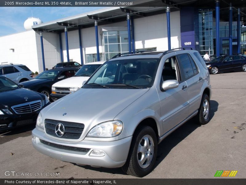 Brilliant Silver Metallic / Charcoal 2005 Mercedes-Benz ML 350 4Matic