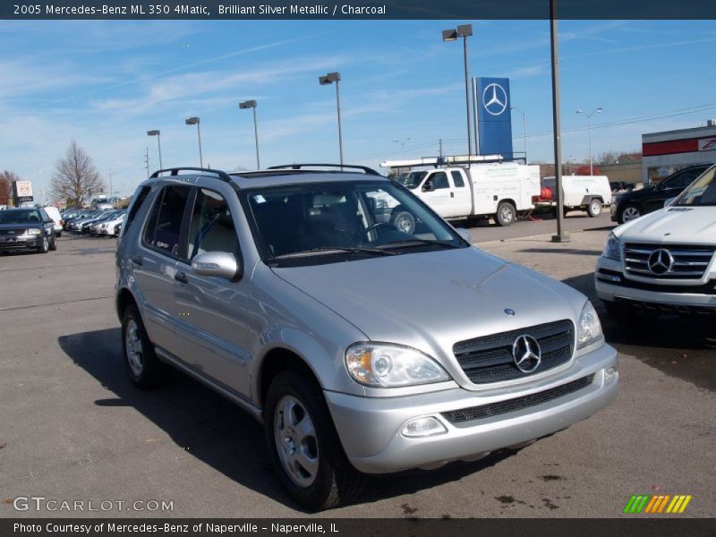Brilliant Silver Metallic / Charcoal 2005 Mercedes-Benz ML 350 4Matic