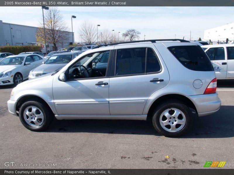 Brilliant Silver Metallic / Charcoal 2005 Mercedes-Benz ML 350 4Matic