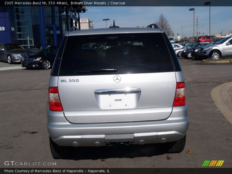 Brilliant Silver Metallic / Charcoal 2005 Mercedes-Benz ML 350 4Matic