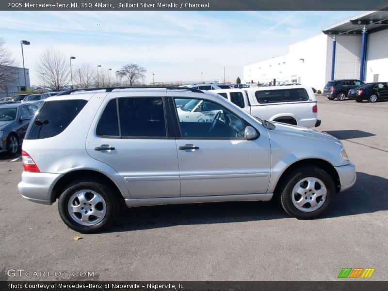 Brilliant Silver Metallic / Charcoal 2005 Mercedes-Benz ML 350 4Matic