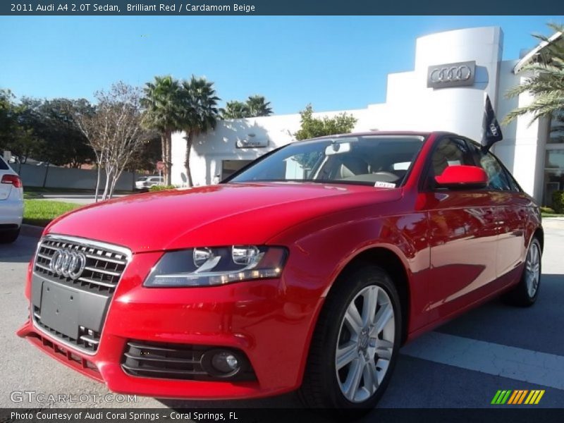 Brilliant Red / Cardamom Beige 2011 Audi A4 2.0T Sedan