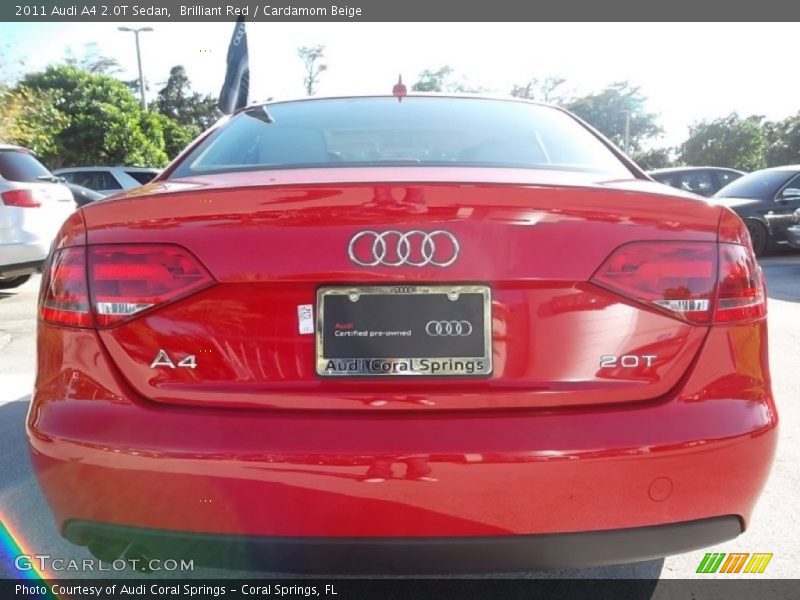 Brilliant Red / Cardamom Beige 2011 Audi A4 2.0T Sedan