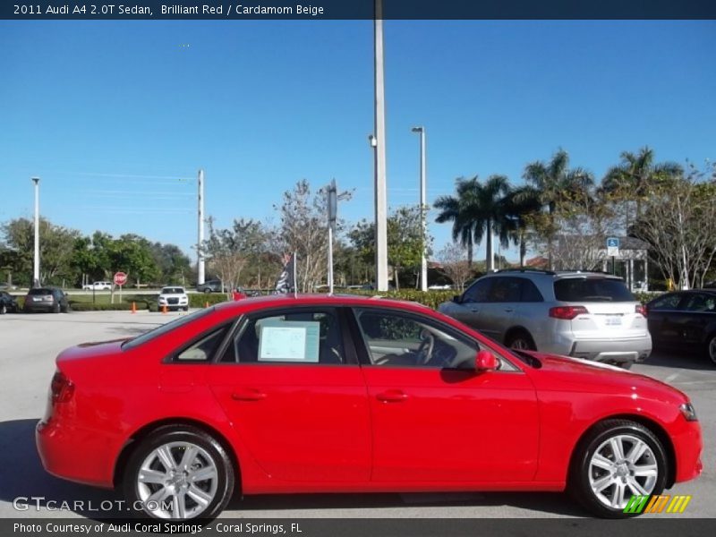 Brilliant Red / Cardamom Beige 2011 Audi A4 2.0T Sedan