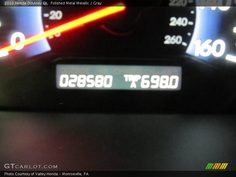 Polished Metal Metallic / Gray 2010 Honda Odyssey EX
