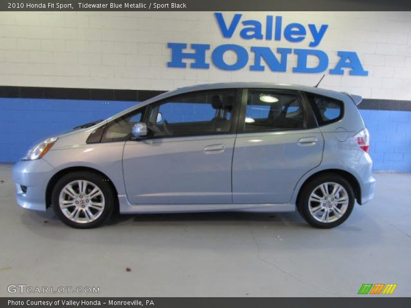 Tidewater Blue Metallic / Sport Black 2010 Honda Fit Sport