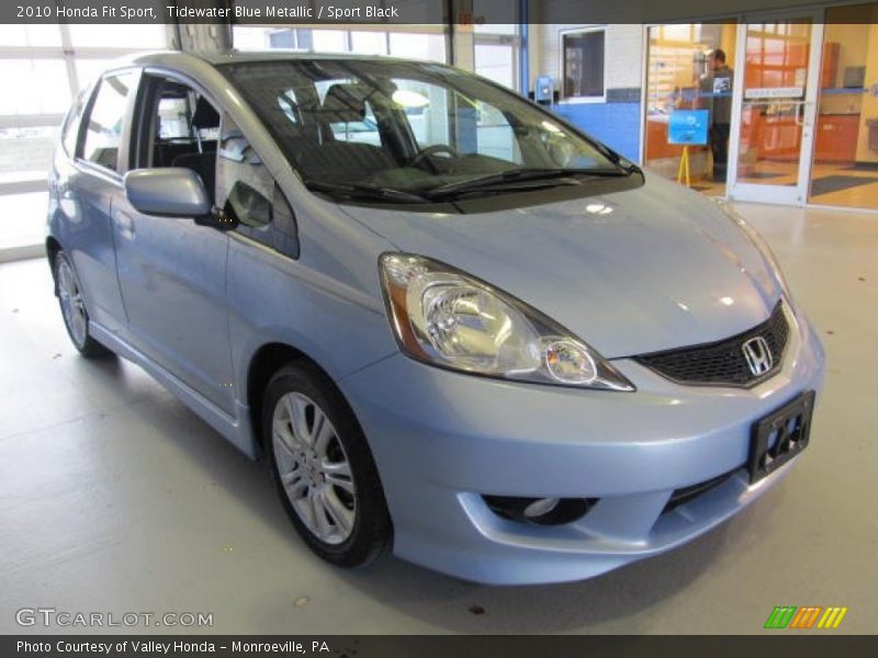 Tidewater Blue Metallic / Sport Black 2010 Honda Fit Sport