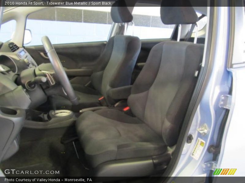 Tidewater Blue Metallic / Sport Black 2010 Honda Fit Sport