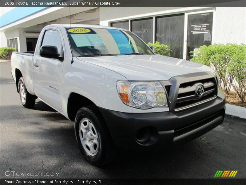 Super White / Graphite Gray 2009 Toyota Tacoma Regular Cab