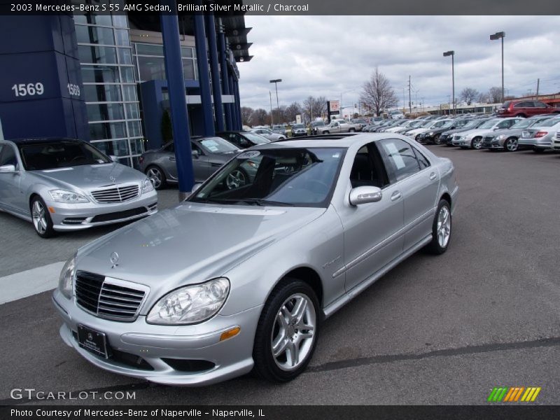 Brilliant Silver Metallic / Charcoal 2003 Mercedes-Benz S 55 AMG Sedan