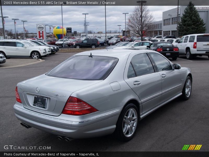 Brilliant Silver Metallic / Charcoal 2003 Mercedes-Benz S 55 AMG Sedan