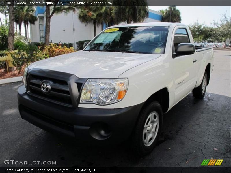 Super White / Graphite Gray 2009 Toyota Tacoma Regular Cab