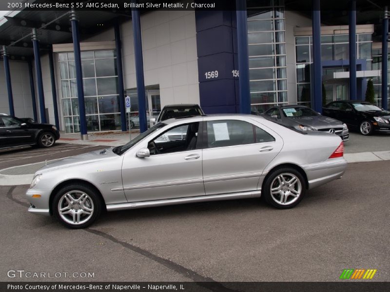 Brilliant Silver Metallic / Charcoal 2003 Mercedes-Benz S 55 AMG Sedan