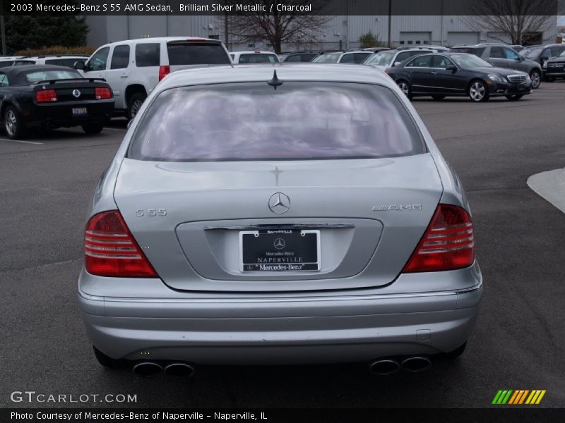 Brilliant Silver Metallic / Charcoal 2003 Mercedes-Benz S 55 AMG Sedan