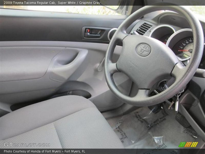 Super White / Graphite Gray 2009 Toyota Tacoma Regular Cab
