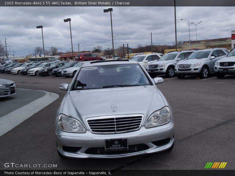 Brilliant Silver Metallic / Charcoal 2003 Mercedes-Benz S 55 AMG Sedan