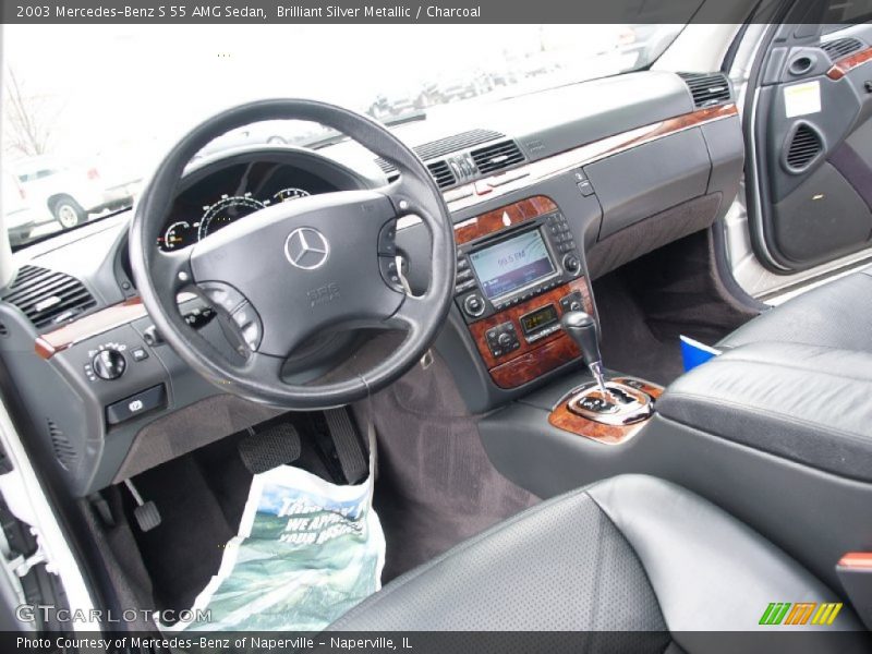 Brilliant Silver Metallic / Charcoal 2003 Mercedes-Benz S 55 AMG Sedan