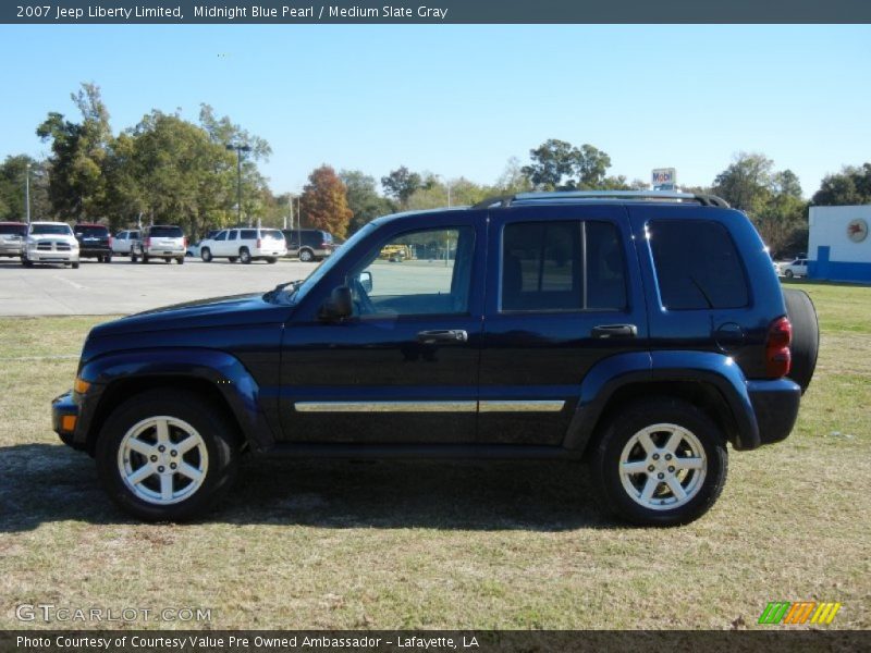 Midnight Blue Pearl / Medium Slate Gray 2007 Jeep Liberty Limited