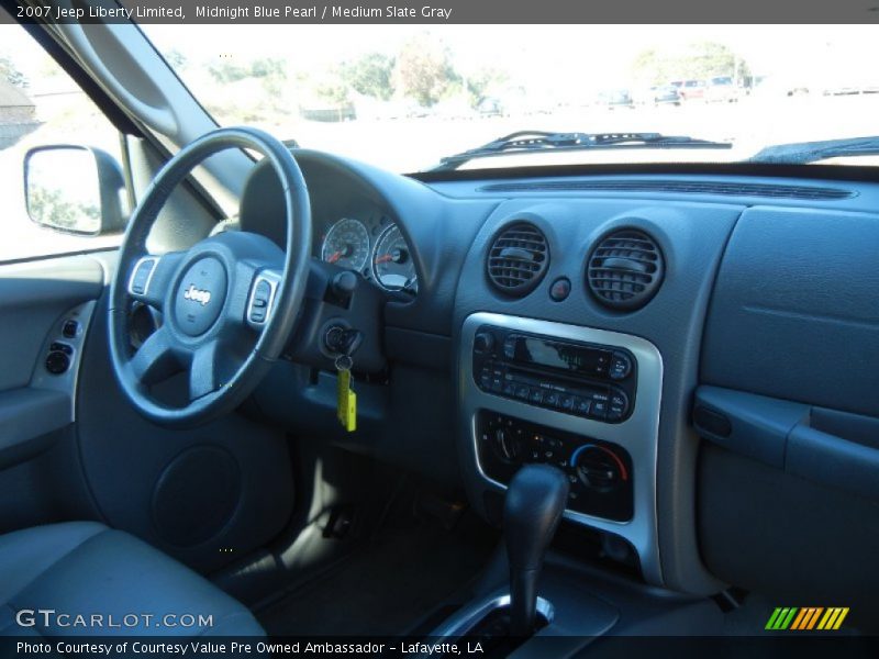 Midnight Blue Pearl / Medium Slate Gray 2007 Jeep Liberty Limited