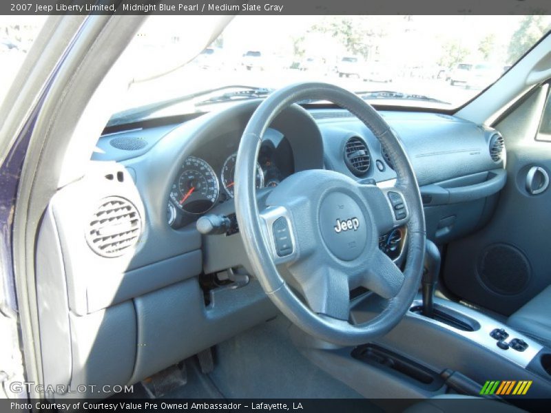 Midnight Blue Pearl / Medium Slate Gray 2007 Jeep Liberty Limited