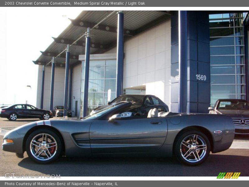Medium Spiral Gray Metallic / Light Oak 2003 Chevrolet Corvette Convertible