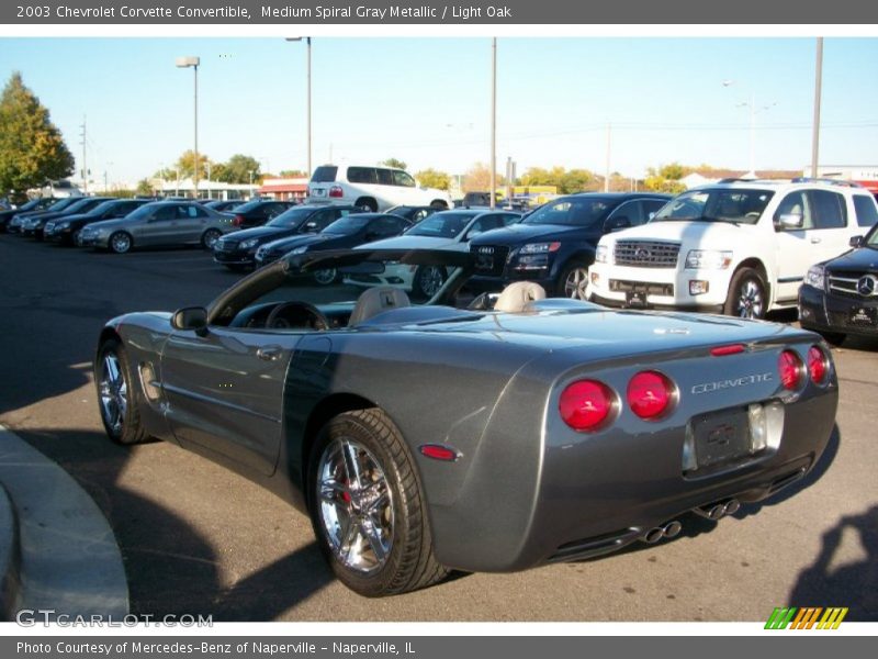 Medium Spiral Gray Metallic / Light Oak 2003 Chevrolet Corvette Convertible