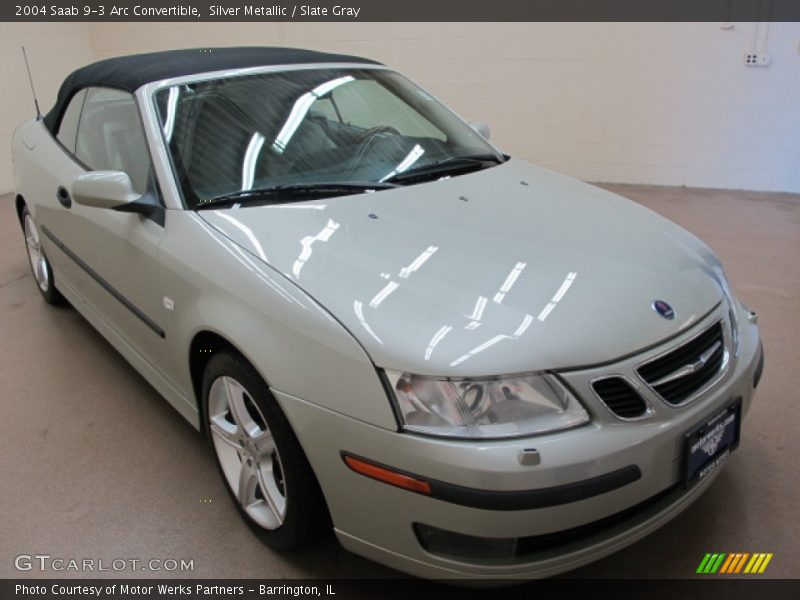 Silver Metallic / Slate Gray 2004 Saab 9-3 Arc Convertible