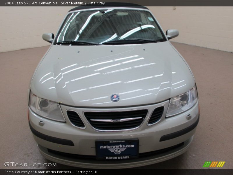 Silver Metallic / Slate Gray 2004 Saab 9-3 Arc Convertible