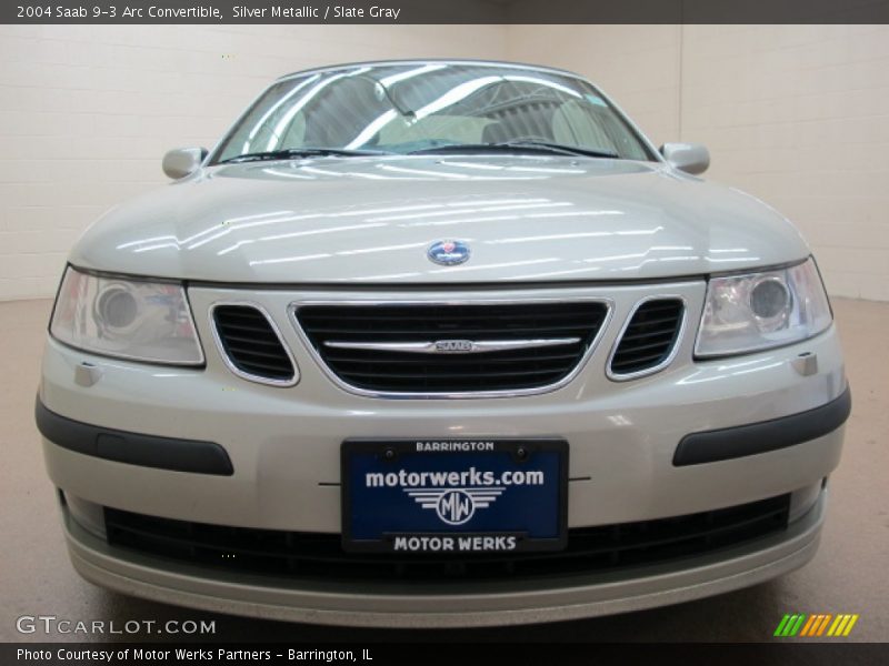 Silver Metallic / Slate Gray 2004 Saab 9-3 Arc Convertible