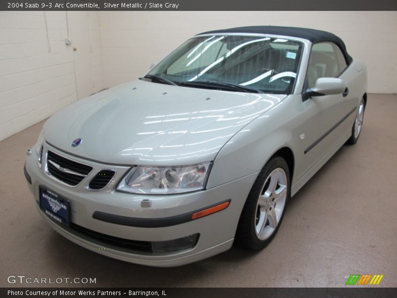 Silver Metallic / Slate Gray 2004 Saab 9-3 Arc Convertible
