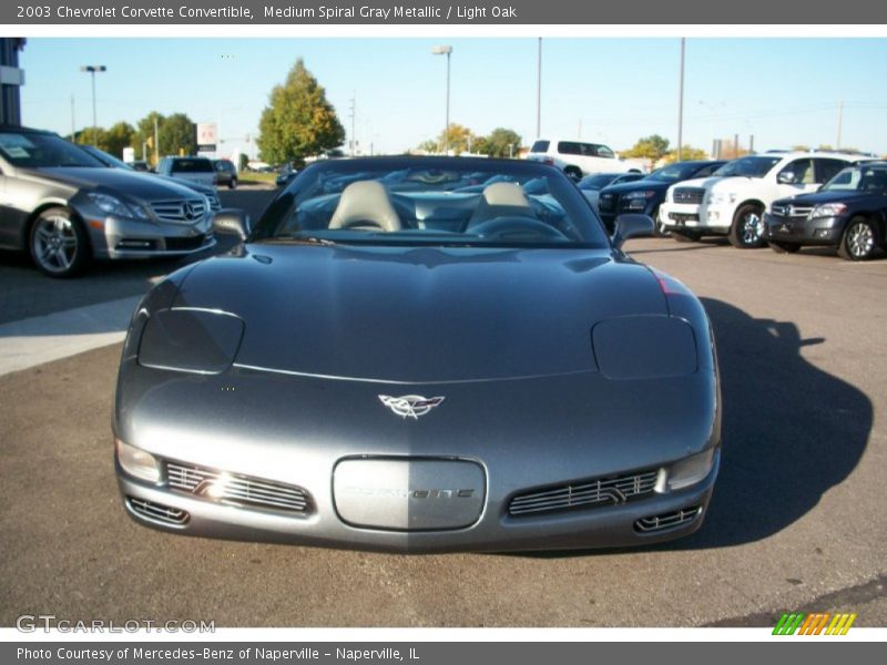 Medium Spiral Gray Metallic / Light Oak 2003 Chevrolet Corvette Convertible