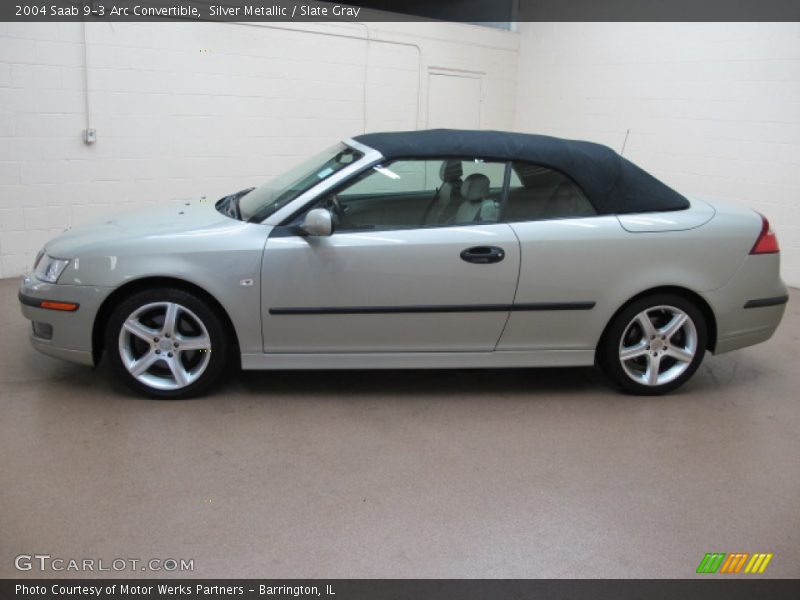 Silver Metallic / Slate Gray 2004 Saab 9-3 Arc Convertible