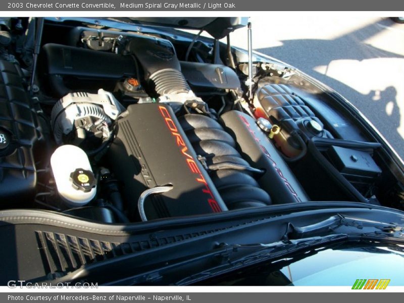 Medium Spiral Gray Metallic / Light Oak 2003 Chevrolet Corvette Convertible