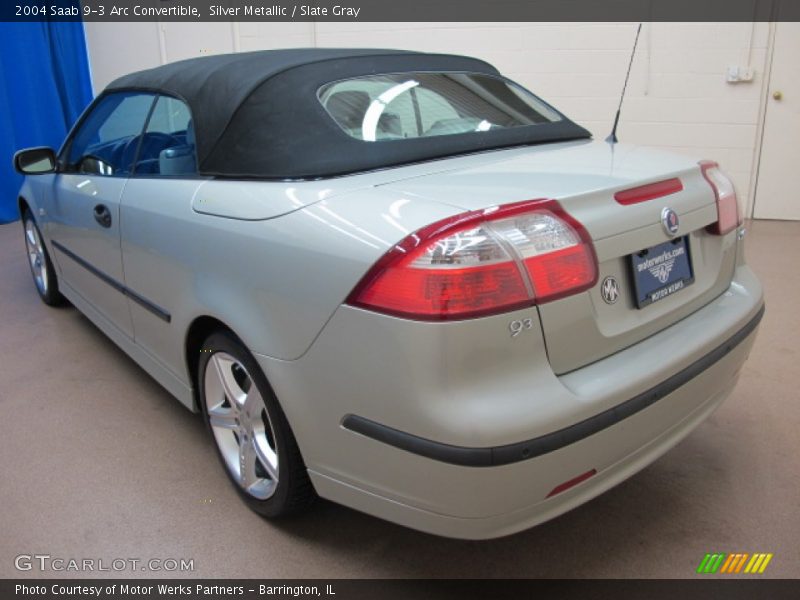 Silver Metallic / Slate Gray 2004 Saab 9-3 Arc Convertible