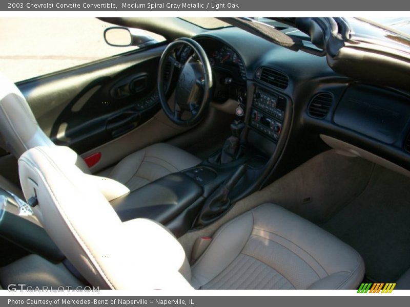 Medium Spiral Gray Metallic / Light Oak 2003 Chevrolet Corvette Convertible