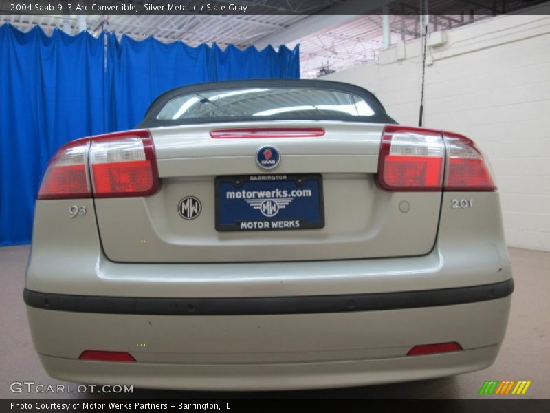 Silver Metallic / Slate Gray 2004 Saab 9-3 Arc Convertible