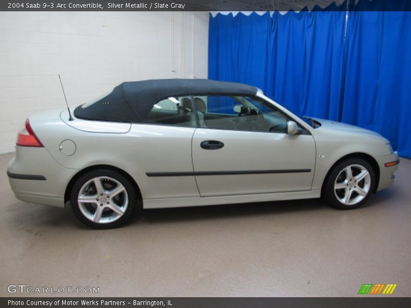 Silver Metallic / Slate Gray 2004 Saab 9-3 Arc Convertible