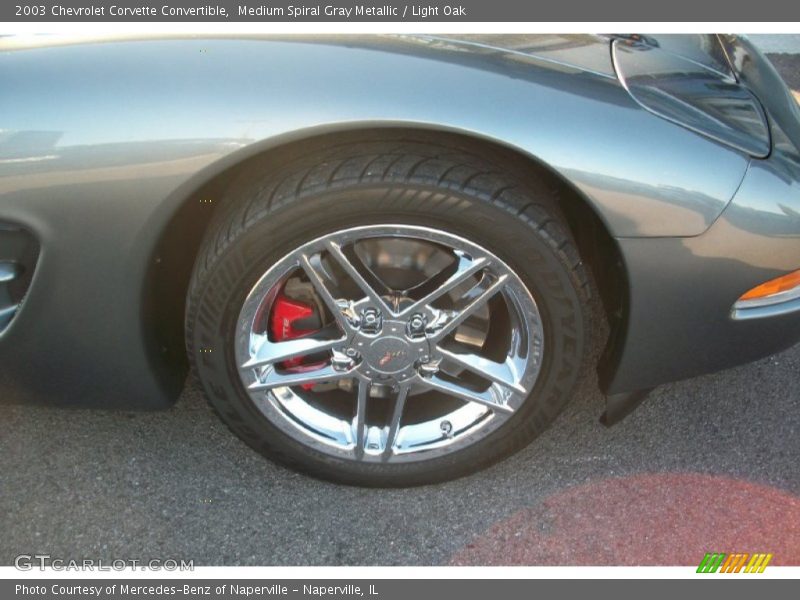 Medium Spiral Gray Metallic / Light Oak 2003 Chevrolet Corvette Convertible