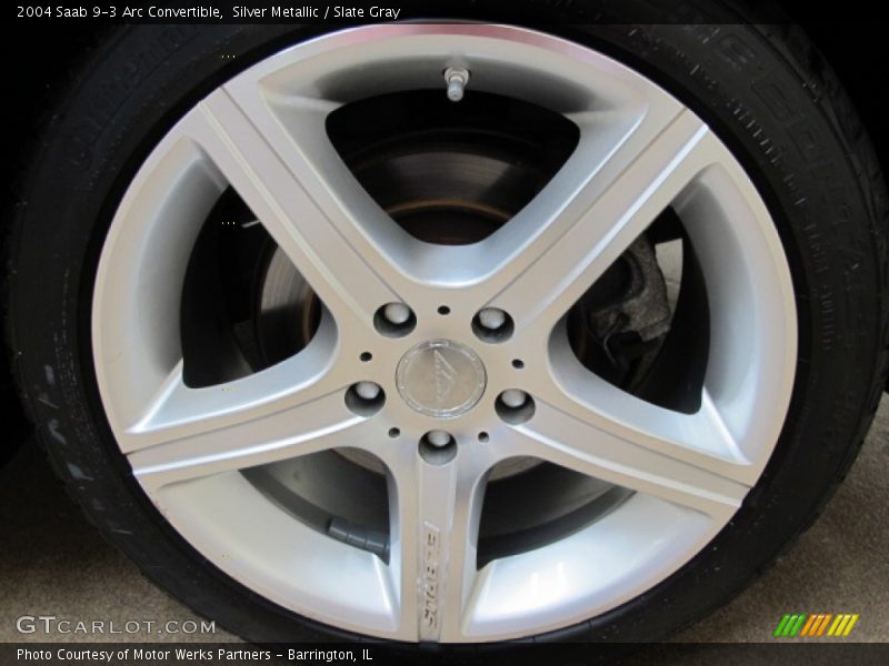 Silver Metallic / Slate Gray 2004 Saab 9-3 Arc Convertible