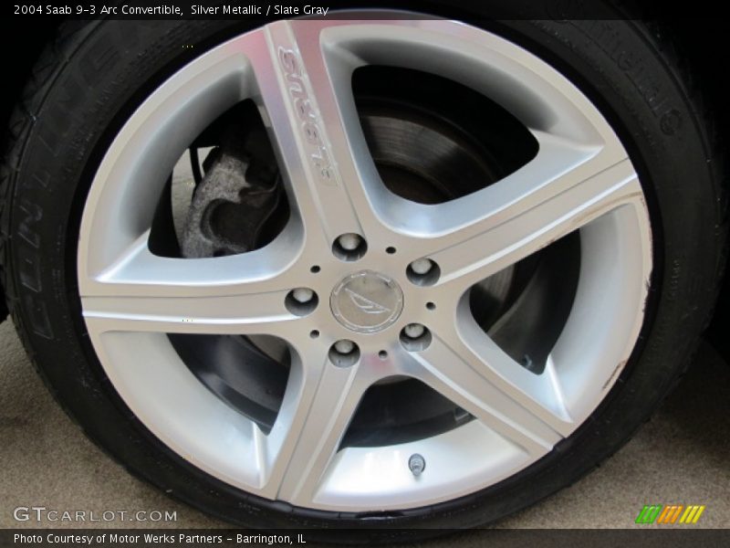Silver Metallic / Slate Gray 2004 Saab 9-3 Arc Convertible