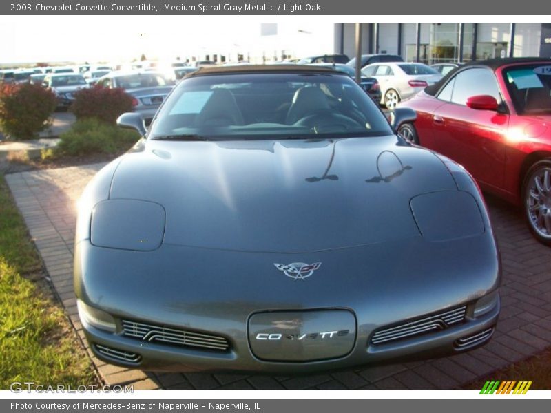 Medium Spiral Gray Metallic / Light Oak 2003 Chevrolet Corvette Convertible