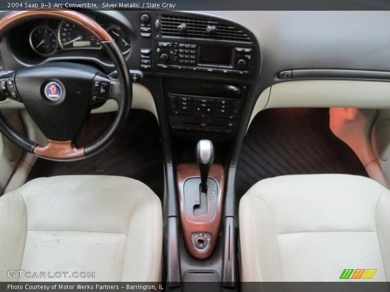 Silver Metallic / Slate Gray 2004 Saab 9-3 Arc Convertible