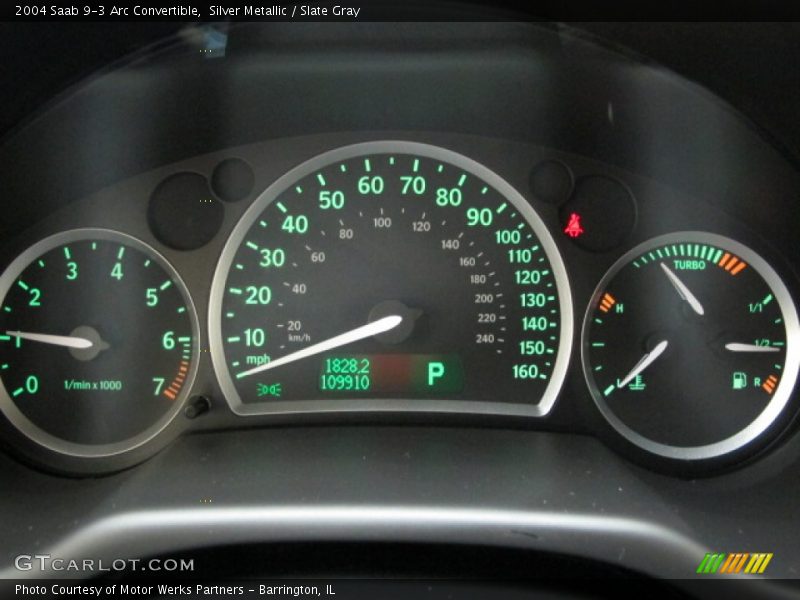 Silver Metallic / Slate Gray 2004 Saab 9-3 Arc Convertible
